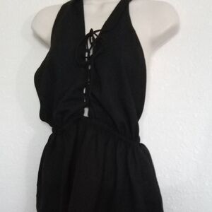 Black Halter Romper